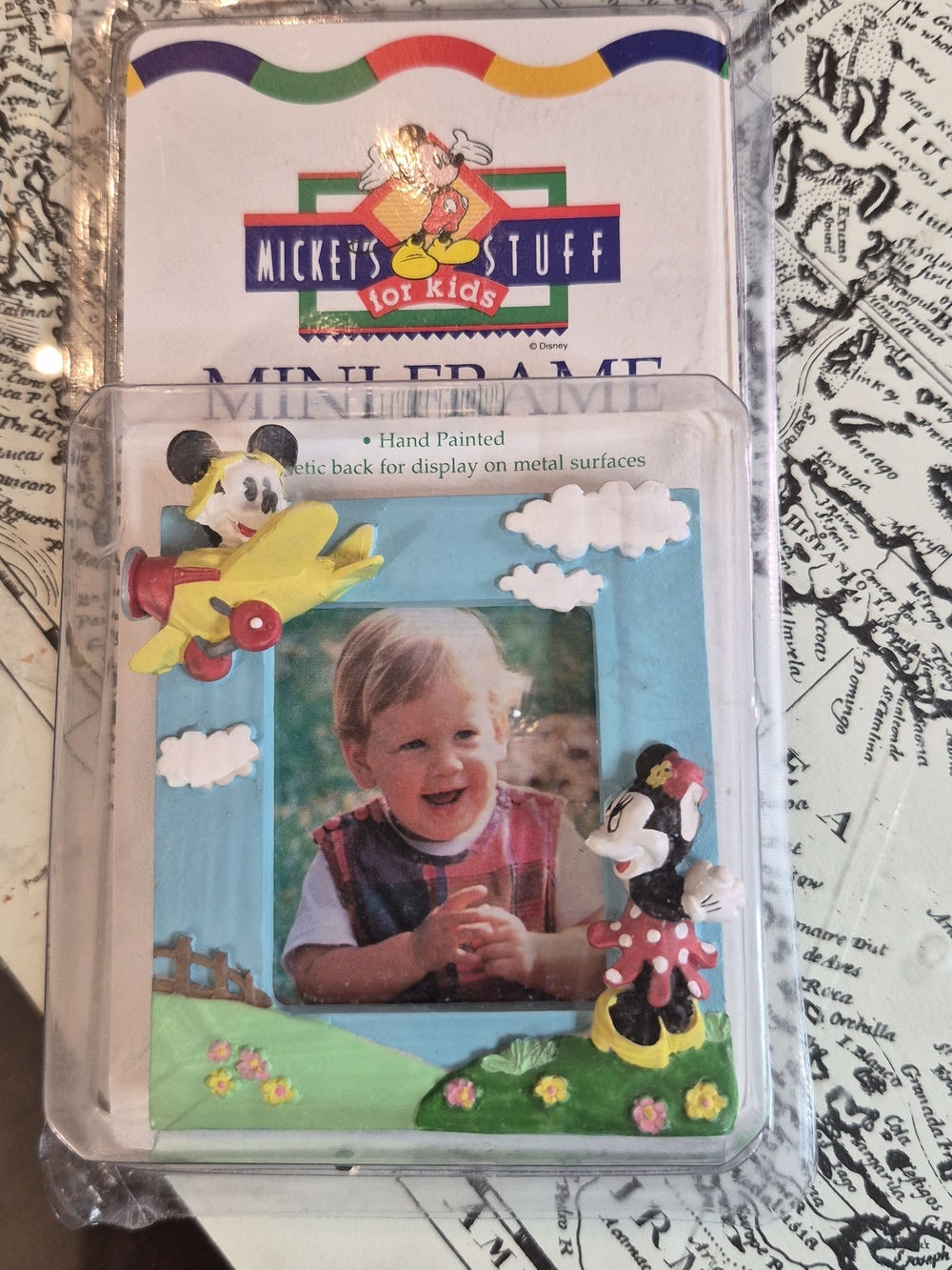 Blue Minnie & Mickey Photo Frame Vintage